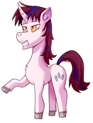 Size: 1338x1770 | Tagged: safe, artist:lawrence alpaca, derpibooru import, oc, oc:sable edge, unicorn, derpibooru community collaboration, 2021 community collab, image, png, simple background, solo, transparent background