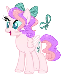 Size: 600x717 | Tagged: safe, artist:rose-moonlightowo, derpibooru import, oc, alicorn, pony, bow, female, hair bow, image, magical lesbian spawn, mare, offspring, parent:applejack, parent:princess celestia, parents:applelestia, png, simple background, solo, transparent background