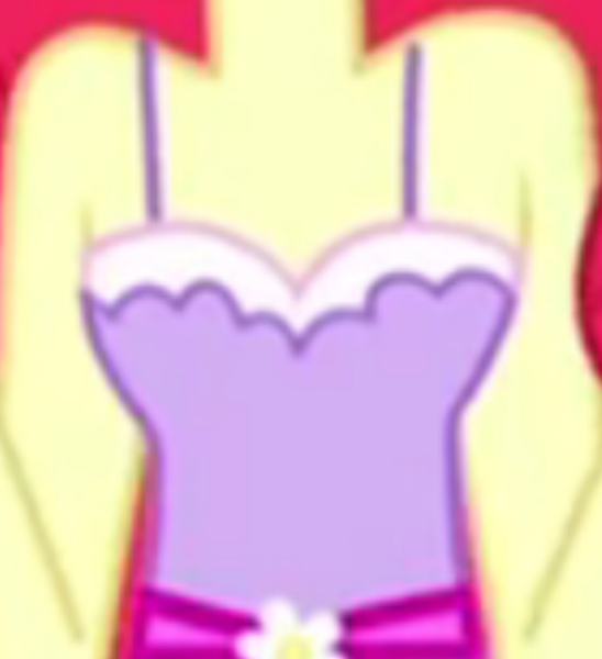 Size: 1920x2101 | Tagged: safe, derpibooru import, screencap, apple bloom, a photo booth story, eqg summertime shorts, equestria girls, boobshot, breasts, clothes, cropped, dress, fall formal outfits, image, jpeg, sleeveless