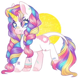 Size: 900x900 | Tagged: safe, artist:sadelinav, derpibooru import, oc, unofficial characters only, pony, unicorn, bandaid, colored horn, female, horn, image, mare, png, simple background, solo, transparent background