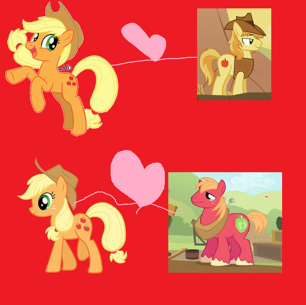 Size: 1242x1238 | Tagged: safe, artist:toonprincesszelda43, derpibooru import, applejack, big macintosh, braeburn, applecest, applemac, braejack, choose your ship, female, image, incest, male, png, shipping, straight