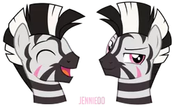 Size: 1200x739 | Tagged: safe, artist:jennieoo, derpibooru import, oc, oc:lost way, zebra, emotes, emotions, happy, image, laughing, png, show accurate, simple background, smiling, smug, solo, transparent background, vector