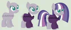 Size: 840x362 | Tagged: safe, artist:lavaroses, artist:selenaede, derpibooru import, oc, earth pony, pony, base used, clothes, female, glasses, image, magical lesbian spawn, mare, offspring, parent:maud pie, parent:twilight sparkle, parents:twimaud, png, simple background, solo, sweater, watermark