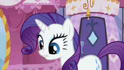Size: 1000x562 | Tagged: safe, derpibooru import, rarity, sweetie belle, pony, unicorn, sisterhooves social, animated, carousel boutique, crying, cute, drawing, emotional, female, filly, floppy ears, gem, gif, image, lip bite, mare, raribetes, sibling love, sisterly love, solo, sparkles, teary eyes