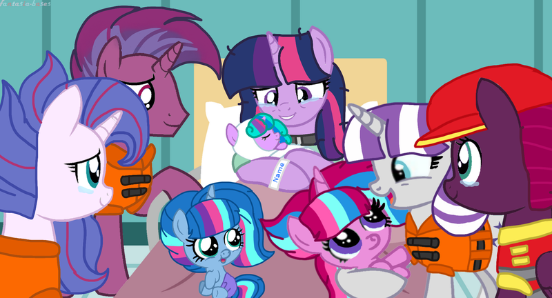 Size: 2001x1080 | Tagged: safe, artist:徐詩珮, derpibooru import, fizzlepop berrytwist, tempest shadow, twilight sparkle, twilight sparkle (alicorn), twilight velvet, oc, oc:aurora (tempest's mother), oc:bubble sparkle, oc:nova sparkle, oc:transparent (tempest's father), oc:velvet berrytwist, alicorn, pony, bubbleverse, series:sprglitemplight diary, series:sprglitemplight life jacket days, series:springshadowdrops diary, series:springshadowdrops life jacket days, aid marshall (paw patrol), alicornified, alternate universe, base used, chase (paw patrol), clothes, female, grandfather and grandchild, grandfather and granddaughter, grandmother and grandchild, grandmother and granddaughter, grandparents, image, lesbian, magical lesbian spawn, magical threesome spawn, male, marshall (paw patrol), multiple parents, next generation, offspring, parent:glitter drops, parent:spring rain, parent:tempest shadow, parent:twilight sparkle, parents:glittershadow, parents:sprglitemplight, parents:springdrops, parents:springshadow, parents:springshadowdrops, paw patrol, png, race swap, shipping, siblings, sisters, tempesticorn, tempestlight