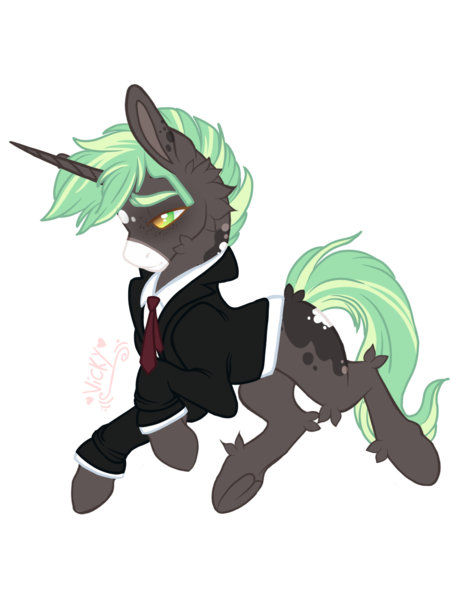 Size: 1920x2524 | Tagged: safe, artist:nightingalewolfie, derpibooru import, oc, oc:aaron limestone, pony, unicorn, clothes, image, male, png, simple background, solo, stallion, suit, transparent background