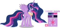 Size: 1280x612 | Tagged: safe, artist:star-gaze-pony, derpibooru import, princess twilight 2.0, twilight sparkle, twilight sparkle (alicorn), alicorn, pony, the last problem, image, older, older twilight, png, redesign, simple background, solo, transparent background