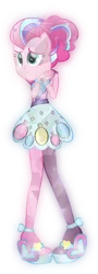 Size: 3000x8376 | Tagged: safe, artist:lincolnbrewsterfan, derpibooru import, pinkie pie, crystal pony, equestria girls, my little pony: the movie, rainbow rocks, balloon, boots, bracelet, braclets, clasped hands, clothes, crystallized, cute, derpibooru exclusive, diapinkes, dress, happy, high heel boots, image, jewelry, movie accurate eyes, png, ponied up, pony ears, shoes, simple background, solo, special, special face, transparent background, vector