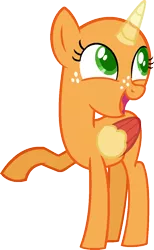 Size: 727x1184 | Tagged: safe, artist:pegasski, derpibooru import, oc, unofficial characters only, alicorn, pony, where the apple lies, alicorn oc, bald, base, eyelashes, freckles, horn, image, looking up, open mouth, png, raised hoof, simple background, smiling, solo, transparent background, two toned wings, underhoof, wings