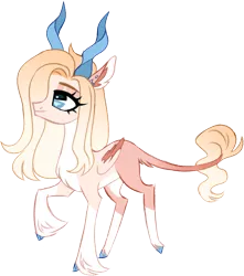 Size: 758x857 | Tagged: safe, artist:cryptidcake, derpibooru import, oc, oc:lens flare, unofficial characters only, deer, draconequus, hybrid, female, image, png, simple background, small wings, solo, transparent background, wings