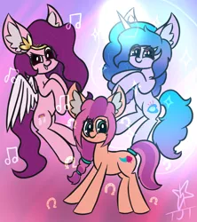 Size: 1930x2172 | Tagged: safe, artist:neonshy02, derpibooru import, izzy moonbow, pipp petals, sunny starscout, earth pony, pegasus, pony, unicorn, female, g5, image, looking at you, png