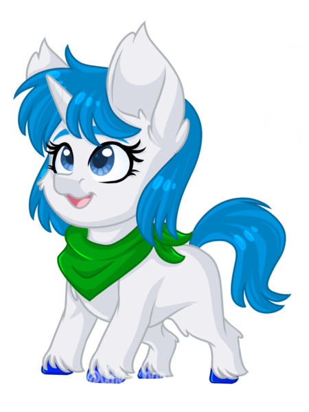 Size: 1080x1440 | Tagged: safe, artist:silentwolf-oficial, derpibooru import, oc, unofficial characters only, pony, unicorn, colored hooves, eyelashes, horn, image, neckerchief, png, simple background, smiling, solo, transparent background, unicorn oc