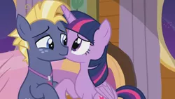 Size: 1280x720 | Tagged: safe, artist:alexander-crystal, derpibooru import, edit, edited screencap, screencap, star tracker, twilight sparkle, twilight sparkle (alicorn), alicorn, pony, once upon a zeppelin, female, image, kissing, male, png, shipping, straight, twitracker