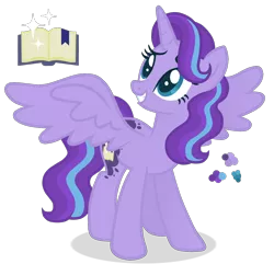 Size: 1240x1193 | Tagged: safe, artist:magicuniclaws, derpibooru import, oc, alicorn, pony, female, image, magical lesbian spawn, mare, offspring, parent:princess luna, parent:starlight glimmer, parents:starluna, png, simple background, solo, transparent background