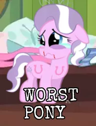 Size: 713x931 | Tagged: semi-grimdark, derpibooru import, edit, diamond tiara, abuse, abuse edit, background pony strikes again, go to sleep spoiled rich, image, jpeg, op is a duck, op is trying to start shit, tiarabuse, worst pony
