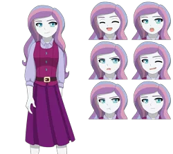 Size: 1713x1527 | Tagged: safe, artist:fantasygerard2000, derpibooru import, potion nova, equestria girls, my little pony: pony life, angry, clothes, dress, equestria girls-ified, expressions, g4.5 to equestria girls, image, looking at you, one eye closed, open mouth, png, pouting, sad, simple background, skirt, transparent background, wink