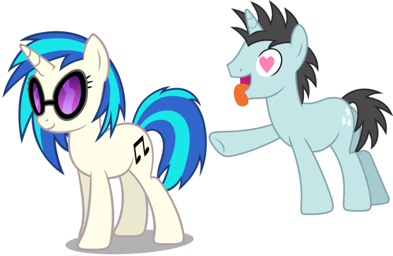 Size: 2387x1558 | Tagged: safe, artist:chainchomp2 edit, artist:mrlolcats17, derpibooru import, edit, vector edit, neon lights, rising star, vinyl scratch, pony, unicorn, leap of faith, background pony, cutie mark, female, heart eyes, hooves, horn, image, male, mare, png, raised hoof, shipping, show accurate, simple background, smiling, stallion, straight, sunglasses, tongue out, transparent background, vector, vinylights, want it need it, wingding eyes