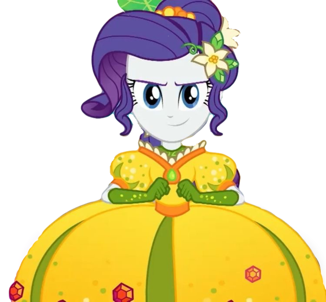 Size: 750x694 | Tagged: safe, artist:supersamyoshi, derpibooru import, edit, edited screencap, screencap, rarity, equestria girls, equestria girls series, holidays unwrapped, spoiler:eqg series (season 2), background removed, cornucopia costumes, female, image, inflatable, inflatable dress, o come all ye squashful, png, simple background, solo, transparent background