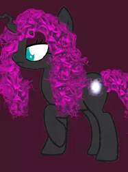 Size: 1024x1370 | Tagged: safe, artist:jas5576, derpibooru import, oc, oc:aria, hybrid, eyeshadow, image, interspecies offspring, magical lesbian spawn, makeup, offspring, parent:oc:fluffle puff, parent:queen chrysalis, parents:canon x oc, parents:chrysipuff, png, solo