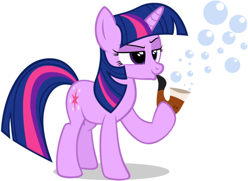 Size: 1581x1156 | Tagged: safe, artist:navitaserussirus, derpibooru import, twilight sparkle, pony, unicorn, blowing bubbles, bubble, bubble pipe, female, image, pipe, png, simple background, solo, transparent background, unicorn twilight, vector
