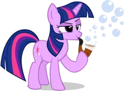 Size: 1581x1156 | Tagged: safe, artist:navitaserussirus, derpibooru import, twilight sparkle, pony, unicorn, blowing bubbles, bubble, bubble pipe, female, image, pipe, png, simple background, solo, transparent background, unicorn twilight, vector