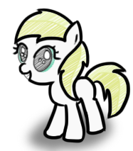 Size: 187x213 | Tagged: safe, artist:prosaurusrex, derpibooru import, lemon daze, earth pony, pony, cute, female, filly, grin, image, lemondorable, png, puppy dog eyes, simple background, smiling, sweet lemonade, white background