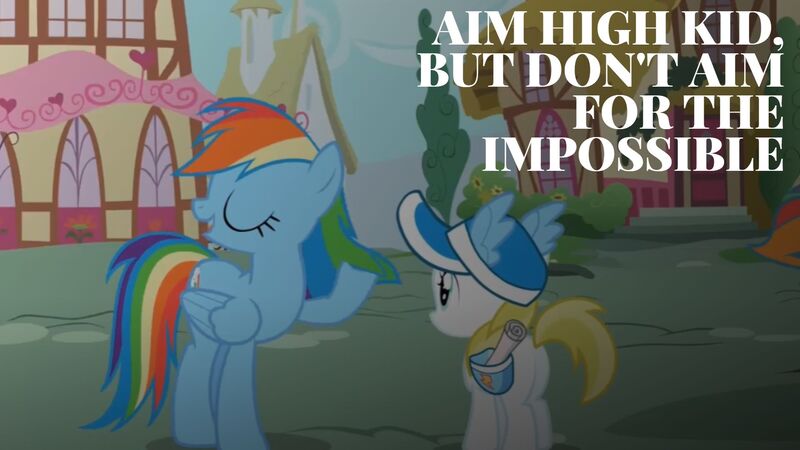 Size: 1920x1080 | Tagged: safe, derpibooru import, edit, edited screencap, editor:quoterific, screencap, lemon daze, rainbow dash, the mysterious mare do well, baseball cap, cap, hat, image, jpeg, text