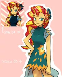 Size: 1280x1600 | Tagged: safe, artist:haden-2375, derpibooru import, sunset shimmer, equestria girls, legend of everfree, alternate hairstyle, clothes, crystal gala dress, dress, female, image, png, redraw, solo