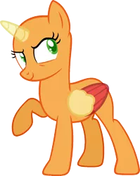 Size: 1074x1349 | Tagged: safe, artist:pegasski, derpibooru import, oc, unofficial characters only, alicorn, pony, power ponies (episode), alicorn oc, bald, base, eyelashes, freckles, horn, image, looking up, png, raised hoof, simple background, smiling, solo, transparent background, two toned wings, wings