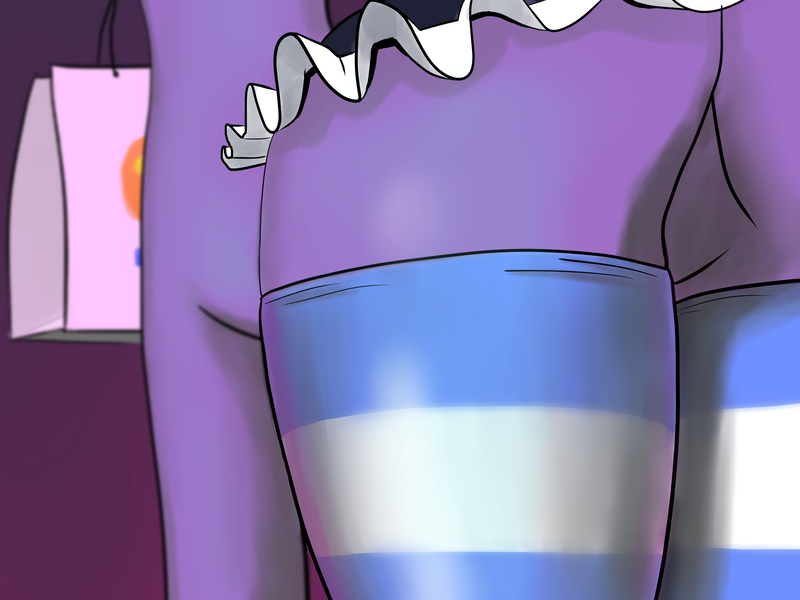 Size: 2400x1800 | Tagged: suggestive, artist:nullpotower, derpibooru import, tote bag (character), earth pony, pony, bag, butt, butt only, clothes, female, image, mare, plot, png, socks, solo, striped socks