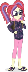 Size: 3068x7748 | Tagged: safe, artist:punzil504, derpibooru import, moondancer, equestria girls, absurd resolution, backpack, clothes, equestria girls-ified, feet, female, glasses, grin, image, leggings, pants, png, sandals, simple background, smiling, solo, transparent background, vector