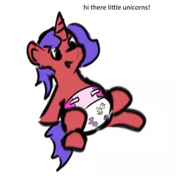 Size: 715x716 | Tagged: safe, artist:sparklepopshine, derpibooru import, oc, oc:sparkle pop, pony, diaper, female, filly, happy, image, png, text