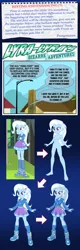 Size: 1701x5317 | Tagged: suggestive, artist:ponymaan, derpibooru import, trixie, human, equestria girls, barbie doll anatomy, breasts, clothes, comic, featureless breasts, female, image, nudity, png, speech bubble