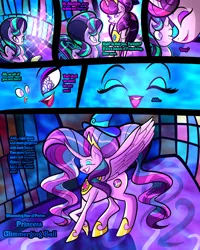 Size: 2400x3000 | Tagged: safe, artist:keytee-chan, derpibooru import, applejack, fluttershy, pinkie pie, rainbow dash, rarity, starlight glimmer, twilight sparkle, oc, oc:princess glimmering ball, oc:princess supreme ball, unicorn, comic:the great big fusion 1 remake, alicon, fusion, fusion:princess glimmering ball, fusion:princess supreme ball, hair bun, image, lipstick, png