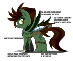 Size: 1024x864 | Tagged: safe, artist:dangercloseart, derpibooru import, oc, oc:dive siren, unofficial characters only, bat pony, pony, bat pony oc, bat wings, butt, claw, cute, cutie mark, harness, image, jetpack, layout, looking at you, plot, png, ref, reference sheet, simple background, smiling, solo, stuka, tack, transparent background, weapon, wings