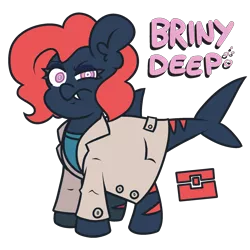 Size: 2000x2000 | Tagged: safe, artist:threetwotwo32232, derpibooru import, oc, oc:briny deep, unofficial characters only, original species, pony, shark, shark pony, female, image, mare, png, simple background, solo, transparent background