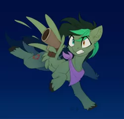 Size: 3500x3363 | Tagged: safe, artist:airfly-pony, derpibooru import, oc, oc:target strike, unofficial characters only, pegasus, pony, gun, heterochromia, image, jpeg, male, weapon