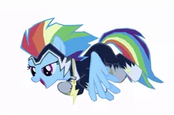 Size: 741x491 | Tagged: safe, artist:benpictures1, derpibooru import, rainbow dash, zapp, pegasus, pony, power ponies (episode), cute, dashabetes, female, image, inkscape, jpeg, open mouth, power ponies, simple background, solo, vector, white background