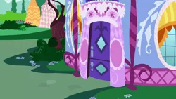 Size: 1280x720 | Tagged: safe, derpibooru import, screencap, hearts and hooves day (episode), background, carousel boutique, image, no pony, png, ponyville, scenic ponyville