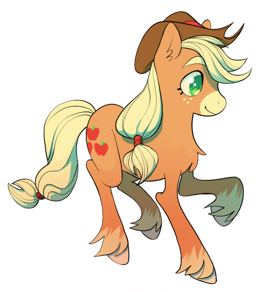 Size: 1196x1308 | Tagged: safe, artist:almost-casey, derpibooru import, applejack, earth pony, pony, chest fluff, coat markings, cowboy hat, ear fluff, female, hat, image, mare, png, profile, simple background, solo, unshorn fetlocks, white background