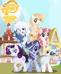 Size: 1929x2337 | Tagged: safe, artist:xxcheerupxxx, derpibooru import, oc, oc:aqua lagoon, oc:elastic heart, oc:mirabella, oc:moon hour, oc:silent heaven, oc:vanilla muffin, unofficial characters only, earth pony, pegasus, pony, unicorn, female, image, magical lesbian spawn, mare, offspring, parent:applejack, parent:moondancer, parent:pinkie pie, parent:rainbow dash, parent:rarity, parent:starlight glimmer, parent:trixie, parent:twilight sparkle, parents:appledash, parents:derpyshy, parents:pinkiedancer, parents:rarilight, parents:startrix, parents:twidash, png