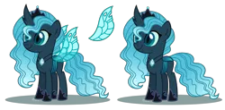 Size: 3134x1544 | Tagged: safe, artist:strawberry-spritz, derpibooru import, oc, changepony, hybrid, female, image, interspecies offspring, magical lesbian spawn, offspring, parent:princess luna, parent:queen chrysalis, parents:chrysaluna, png, simple background, solo, transparent background