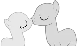 Size: 1506x899 | Tagged: safe, artist:amgiwolf, derpibooru import, oc, unofficial characters only, earth pony, pony, bald, base, duo, earth pony oc, eyelashes, eyes closed, female, image, kissing, male, mare, oc x oc, png, shipping, simple background, stallion, transparent background