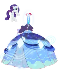 Size: 1280x1600 | Tagged: safe, artist:heavysplatter, derpibooru import, rarity, pony, unicorn, clothes, crossover, dress, dynamax, female, gigantamax, glowing eyes, glowing mane, horn, image, long horn, macro, png, pokemon sword and shield, pokémon, simple background, solo, transparent background