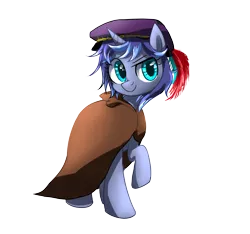 Size: 2824x2640 | Tagged: safe, artist:ce2438, derpibooru import, oc, oc:moonlight toccata, unofficial characters only, pony, unicorn, clothes, female, hat, image, png, raised hoof, simple background, solo, transparent background