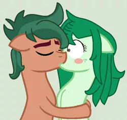 Size: 607x572 | Tagged: safe, artist:jadethepegasus, derpibooru import, timber spruce, wallflower blush, ponified, pony, equestria girls ponified, female, image, kissing, male, png, shipping, straight, surprise kiss, timberflower