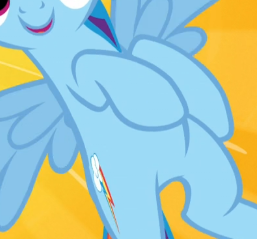 Size: 513x476 | Tagged: safe, derpibooru import, screencap, rainbow dash, pegasus, pony, what about discord?, belly, cropped, featureless crotch, female, image, pictures of bellies, png, smiling, solo, spread wings, wings