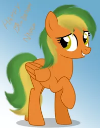 Size: 2200x2800 | Tagged: safe, artist:indonesiarailroadpht, derpibooru import, oc, oc:naviga, unofficial characters only, pegasus, pony, happy, happy birthday, image, looking back, png, show accurate, simple background, solo