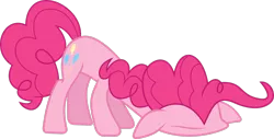Size: 3442x1742 | Tagged: safe, artist:uxyd, derpibooru import, pinkie pie, earth pony, pony, faceplant, female, image, mare, pinkie being pinkie, pinkie physics, png, simple background, solo, transparent background, vector