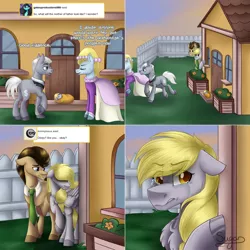 Size: 1402x1402 | Tagged: safe, artist:sugar0612, derpibooru import, derpy hooves, doctor whooves, time turner, oc, pony, lovestruck derpy, baby, baby pony, clothes, comic, crossover, crying, doctor who, image, orphanage, png, self ponidox, teary eyes, the doctor, time paradox, younger